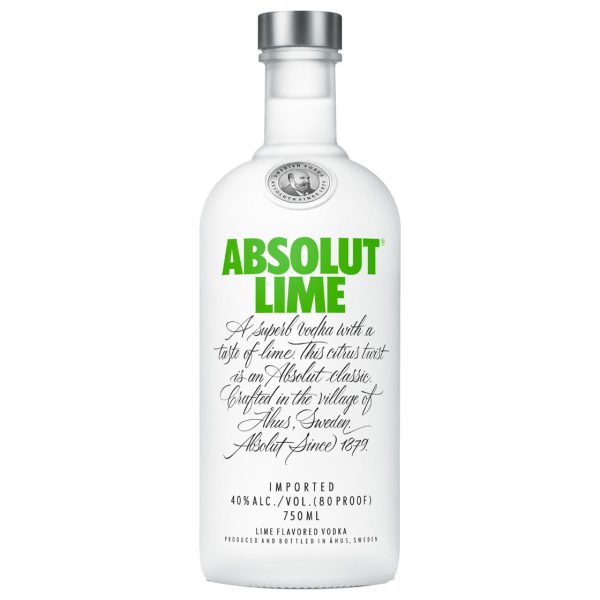ABSOLUT VODKA LIME FLAVOR SWEDEN 750ML