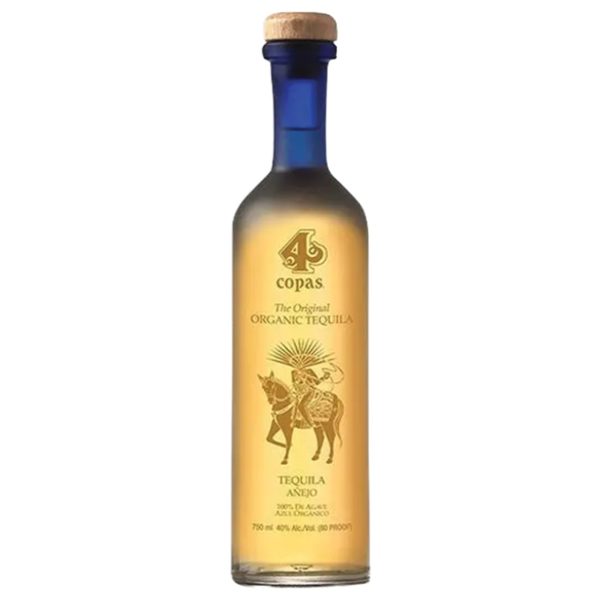 4 COPAS TEQUILA ANEJO 750ML