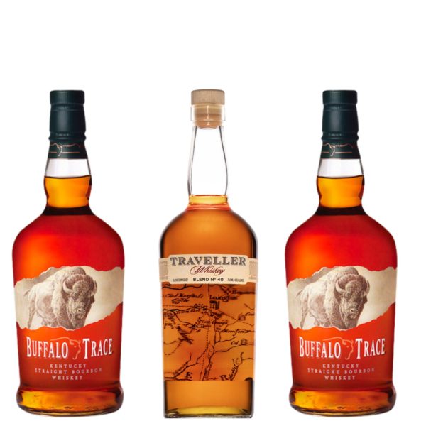 2 Buffalo Trace Bourbon + Traveller Whiskey