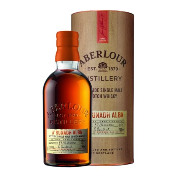 ABERLOUR A BUNADH ALBA SCOTCH SINGLE MALT CASK STRENGTH BOURBON OAK BARREL 750ML