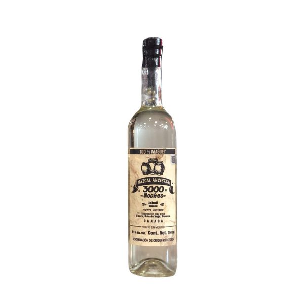 3000 NOCHES MEZCAL ANCESTRAL JABALI BLANCO OAXACA 750ML