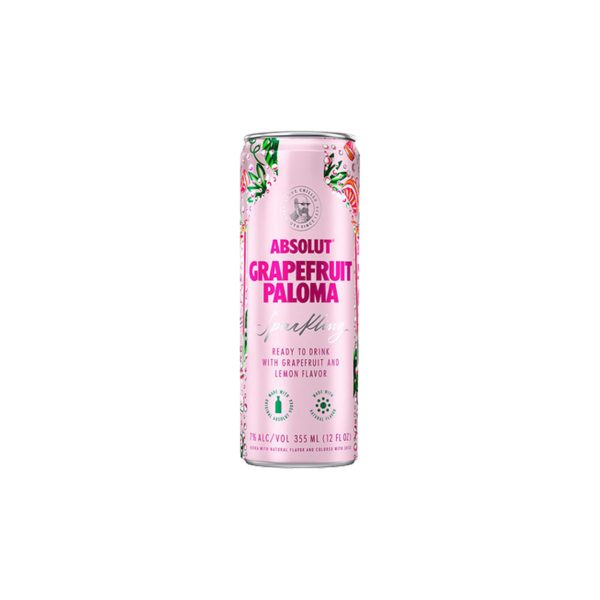 ABSOLUT GRAPEFRUIT PALOMA SPARKLING 4X12OZ CAN