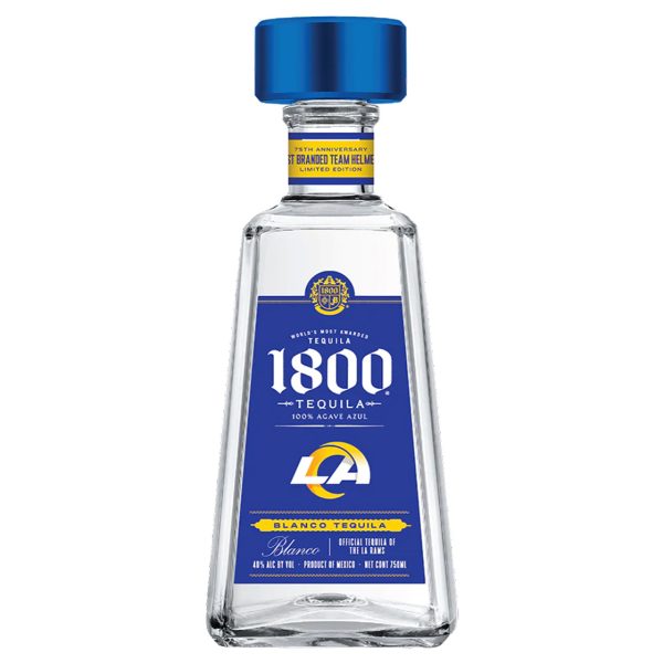 1800 TEQUILA SILVER OFFICIAL RAMS BOTTLE 750ML