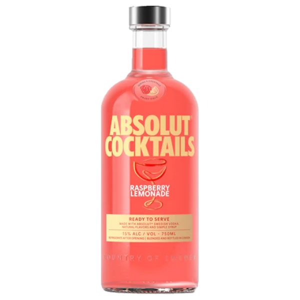ABSOLUT VODKA COCKTAILS RASPBERRY LEMONADE RTD 750ML