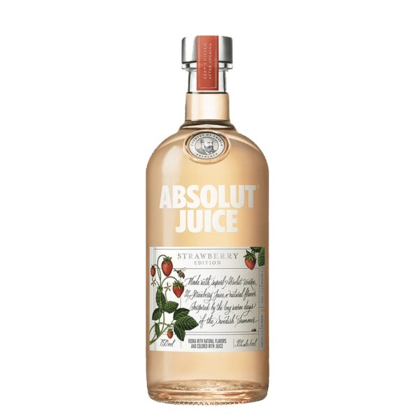 ABSOLUT JUICE VODKA STRAWBERRY EDITION SWEDEN 750ML