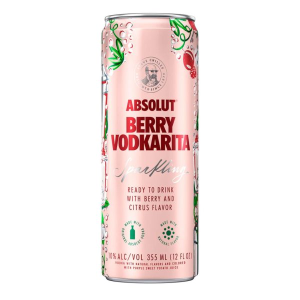 ABSOLUT BERRY VODKARITA SPARKLING RTD 4X355ML CANS